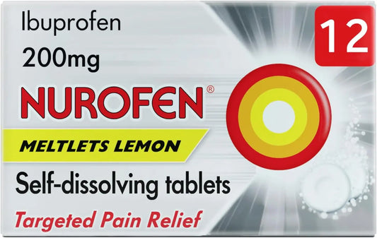Nurofen Meltlets Lemon 200mg Self-Dissolving Tablets - 12 Pack Nurofen