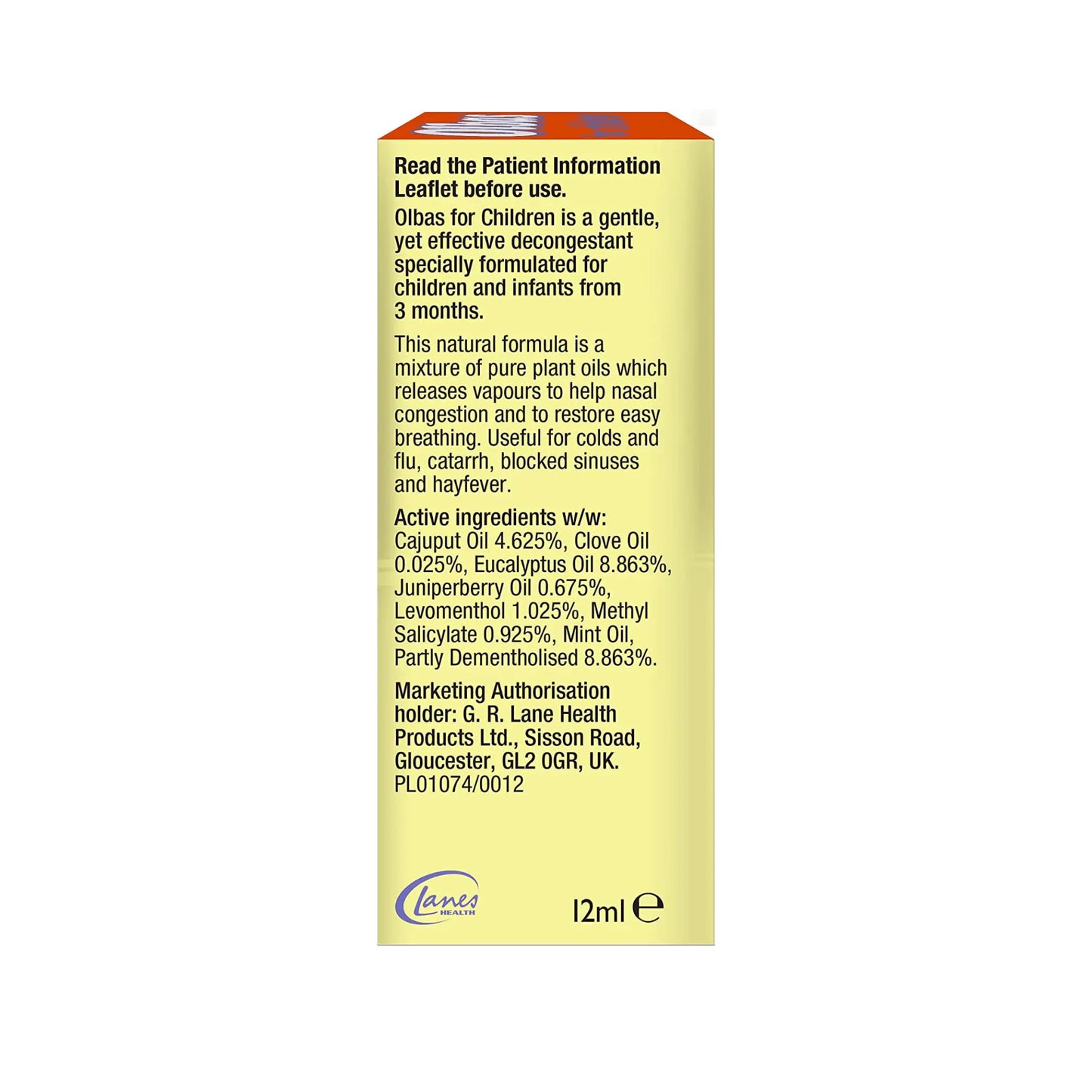 Olbas oil Inhalant Decongestant Oil For Children 12ml