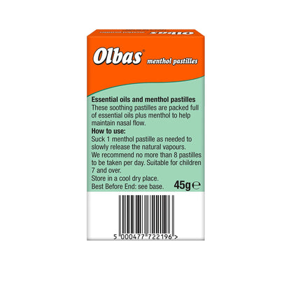 Olbas Menthol Pastilles 45g