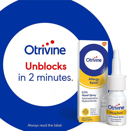 Otrivine Allergy Relief Decongestant Nasal Spray 10ml