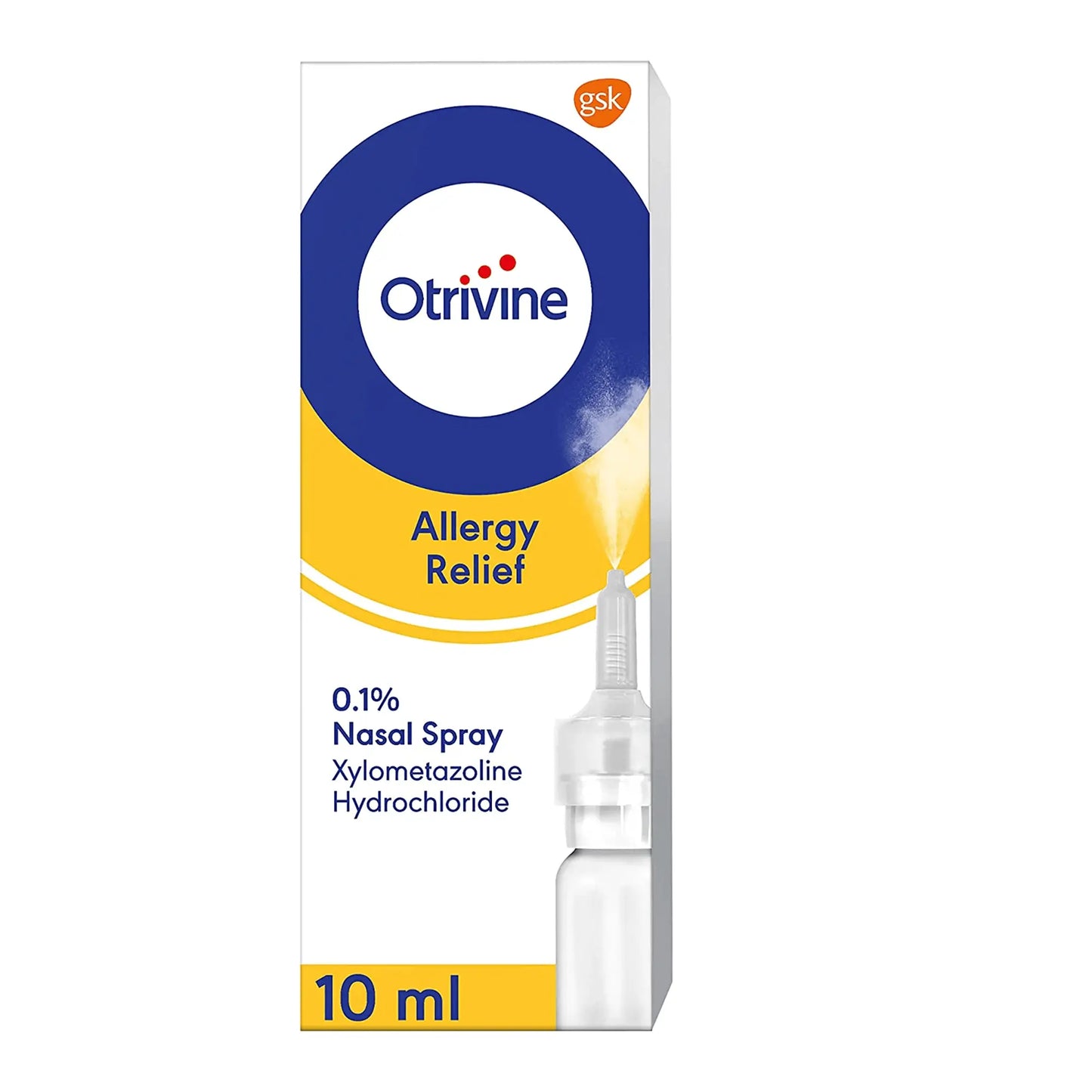 Otrivine Allergy Relief Decongestant Nasal Spray 10ml