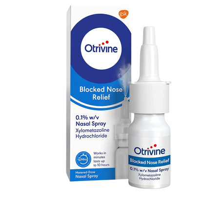 Otrivine Nasal Spray Blocked Nose Relief Adult Metered Dose Nasal Spray 0.1% - 10ml