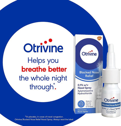 Otrivine Nasal Spray Blocked Nose Relief Adult Metered Dose Nasal Spray 0.1% - 10ml