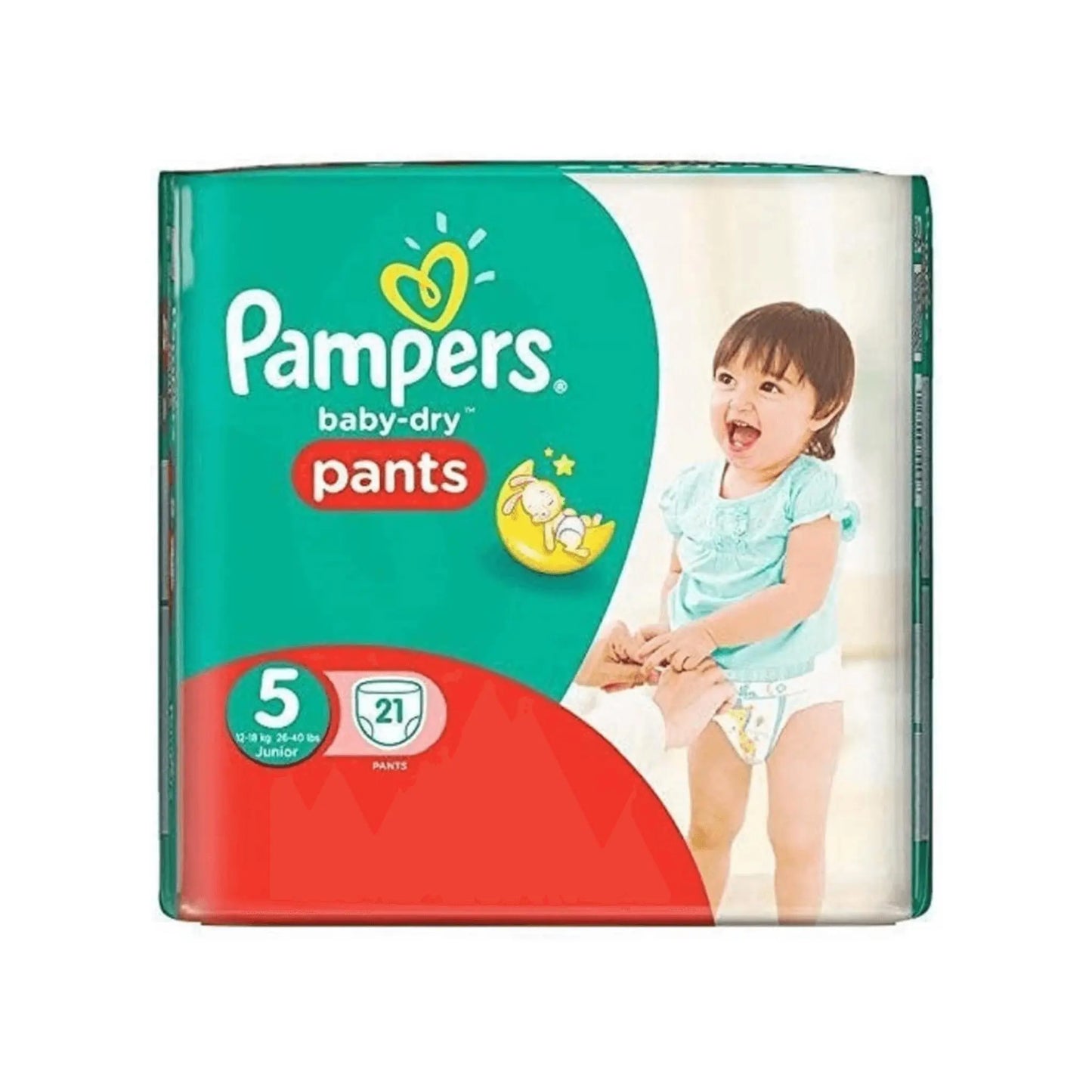 Pampers Baby-Dry Nappy Pants Size 5 Nappies Carry Pack x21