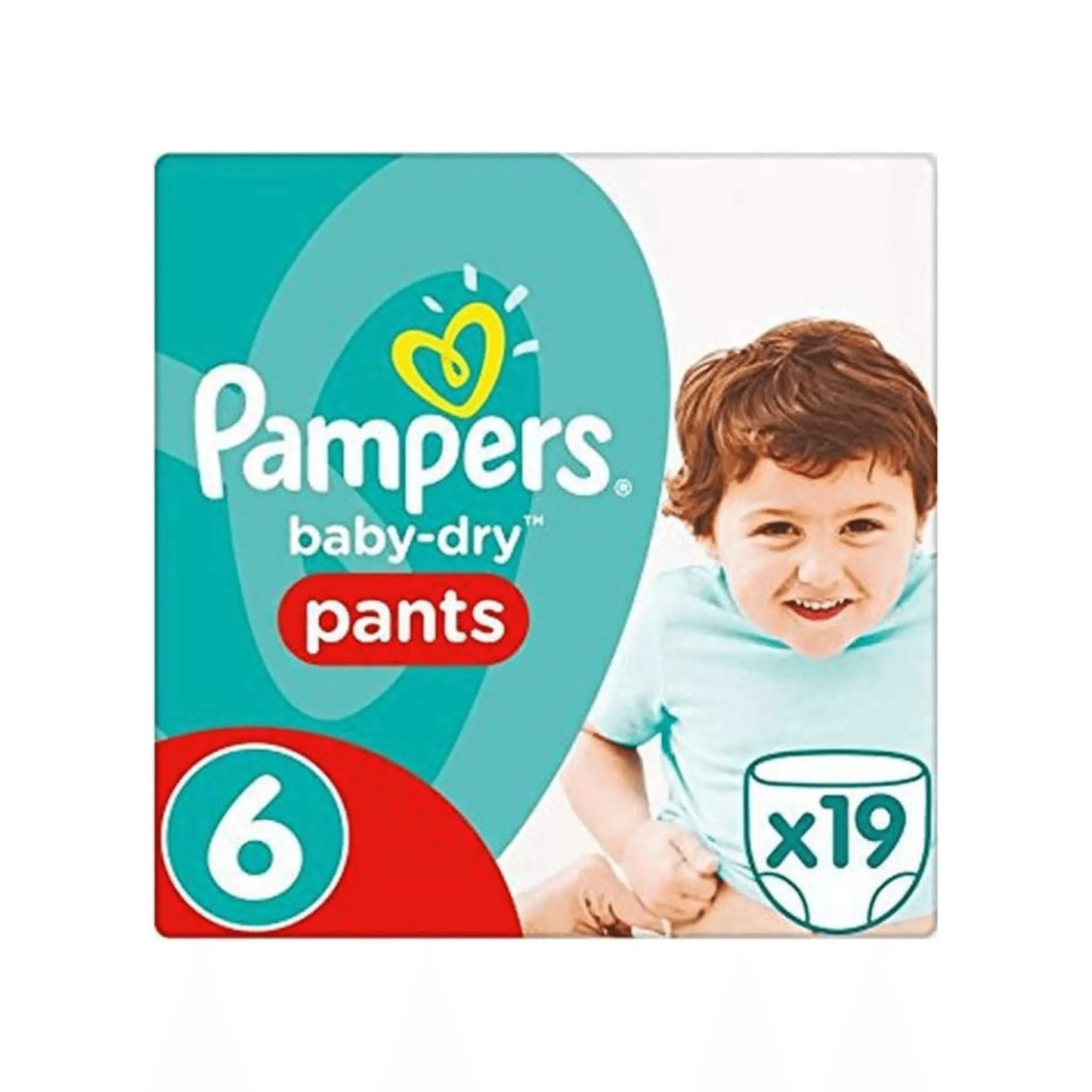 Pampers Baby-Dry Nappy Pants Size 6 Nappies Carry Pack x19