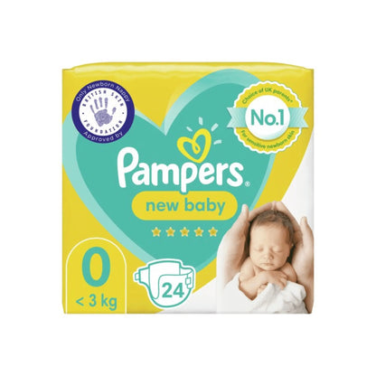 Pampers New Baby Size 0 Nappies Carry Pack x24