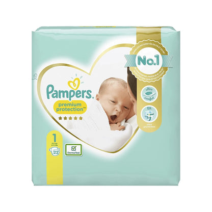 Pampers New Baby Size 1 Nappies Carry Pack x22