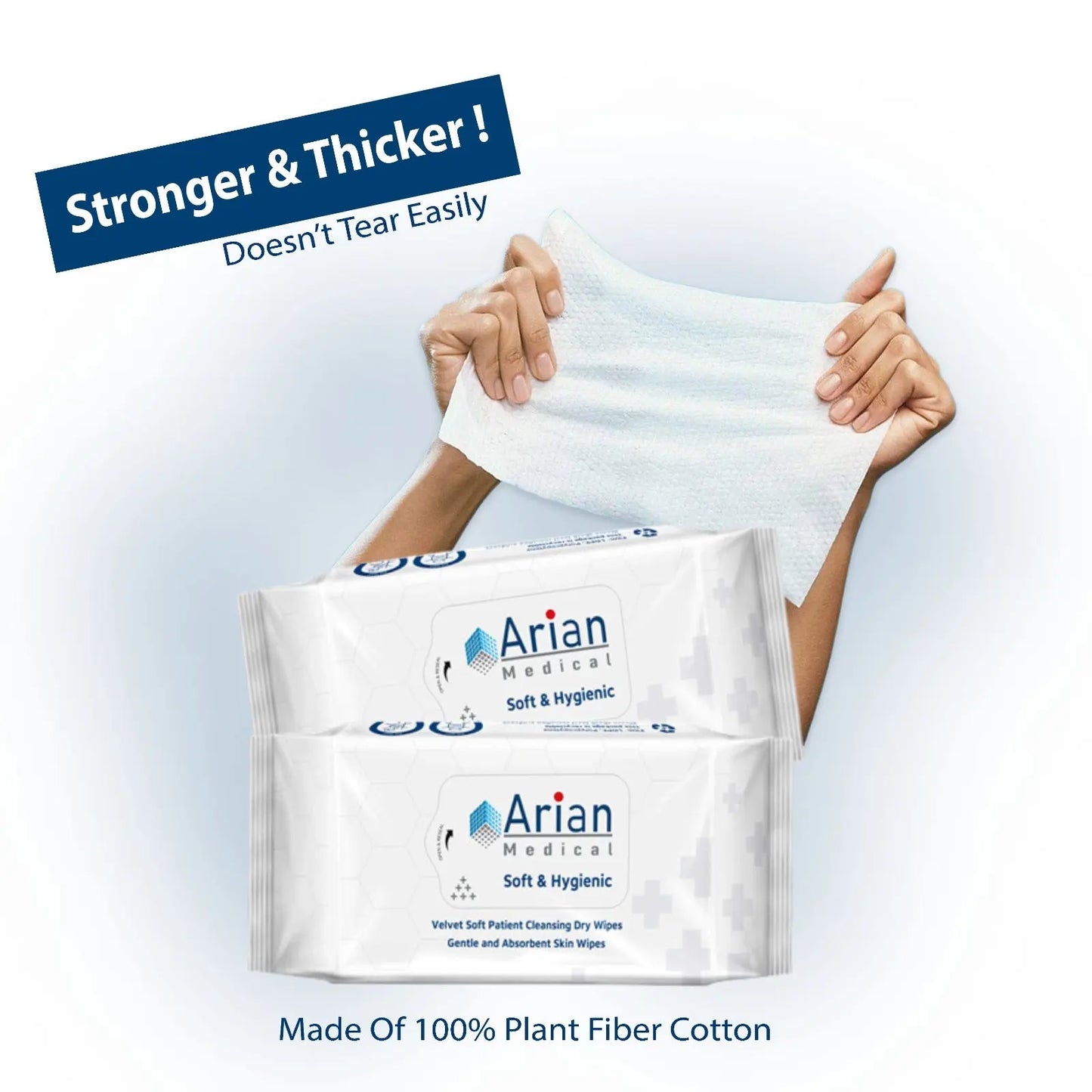 Patient Cleansing Adult Personal Care Incontinence Soft Dry 100 Wipes ARC Health Nutrition