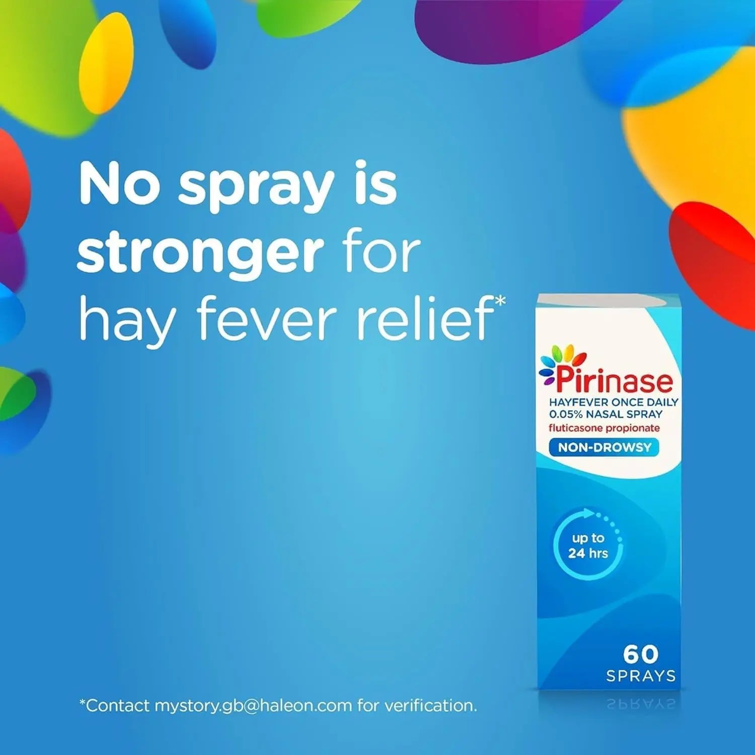 Pirinase Hayfever Relief For Adults 0.05% Nasal Spray - 60 Sprays Pirinase