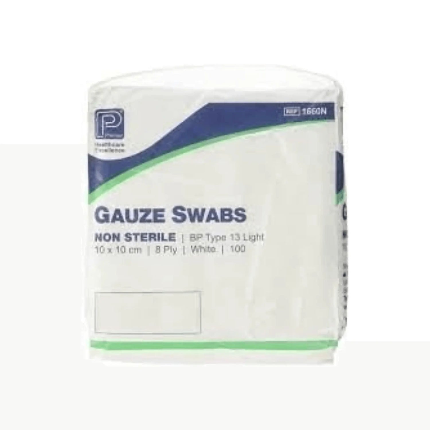 Premier Cotton Gauze Swabs, Non-Sterile, 8 ply, 10cm x 10cm, Pack of 100 - Arc Health Nutrition