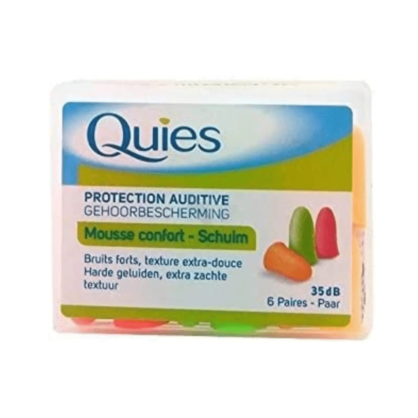 Quies Foam Ear Protection Plugs 35db 6 pairs - Arc Health Nutrition UK Ltd