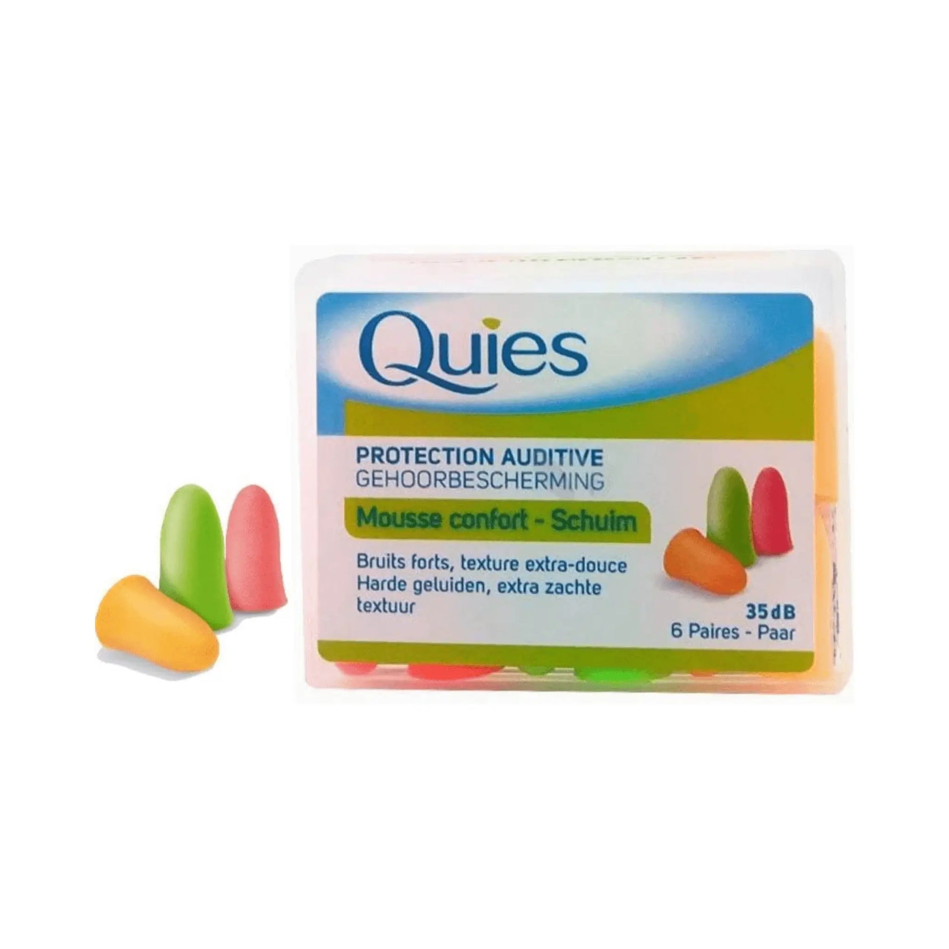 Quies Foam Ear Protection Plugs 35db 6 pairs - Arc Health Nutrition UK Ltd