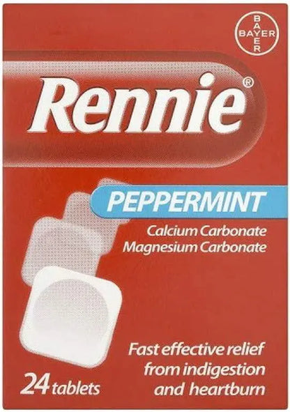 Rennie Peppermint Tablets, Pack of 24