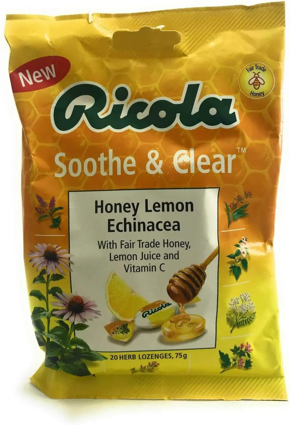 Ricola Honey Lemon Echinacea Bag 75g Ricola