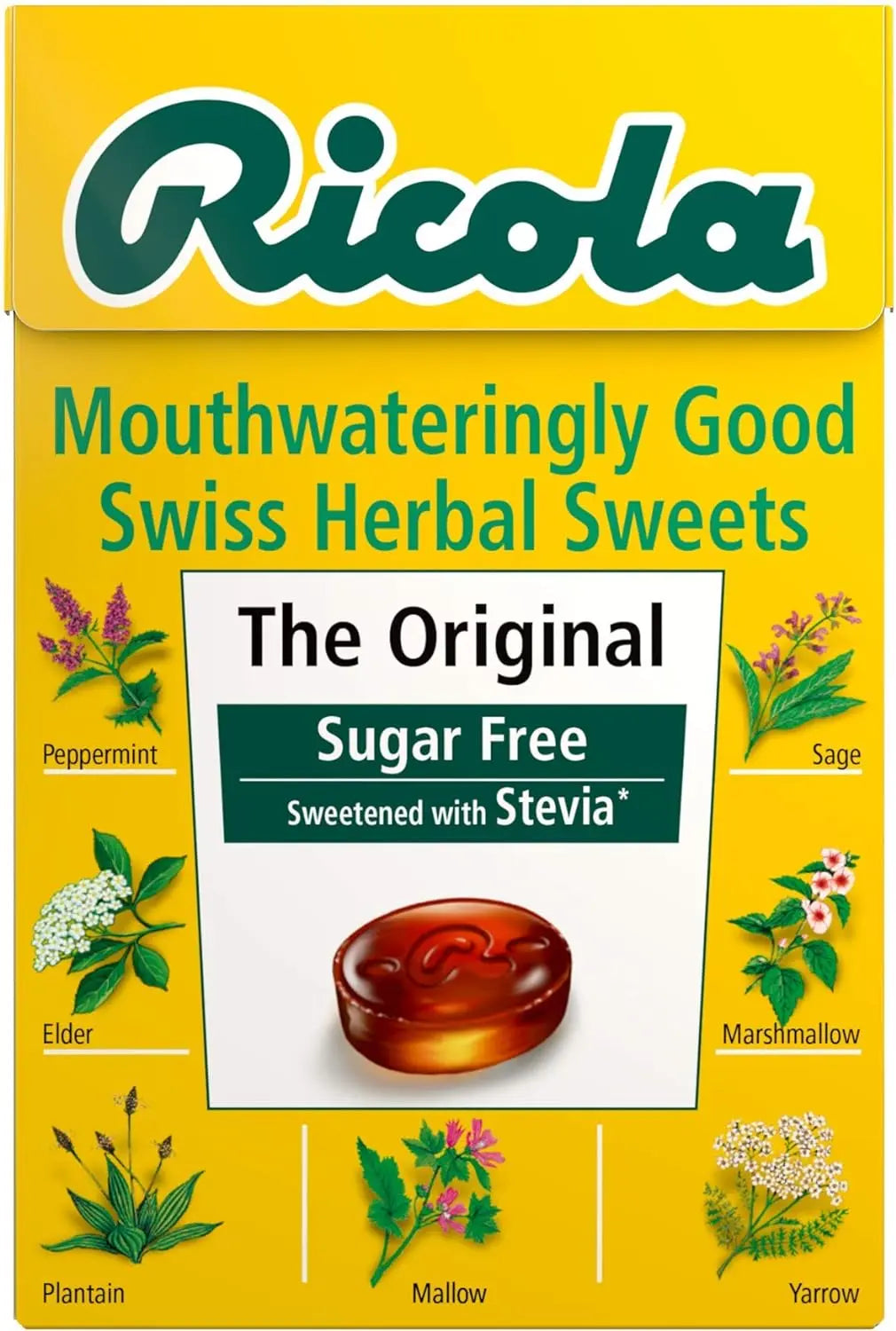 Ricola Original Herb Sugar Free Swiss Herbal Sweets– Pack of 20 Ricola