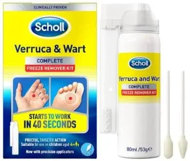 Scholl Wart Verruca Freeze Treatment Complete Freeze Remover Kit, 80ml Scholl