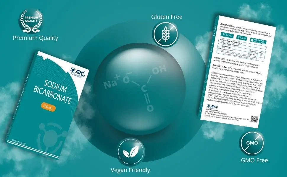 Sodium Bicarbonate 500mg 28 Capsules Arc Health Nutrition UK Ltd