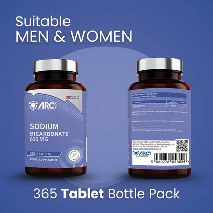 Sodium Bicarbonate 600mg 365 Tablets