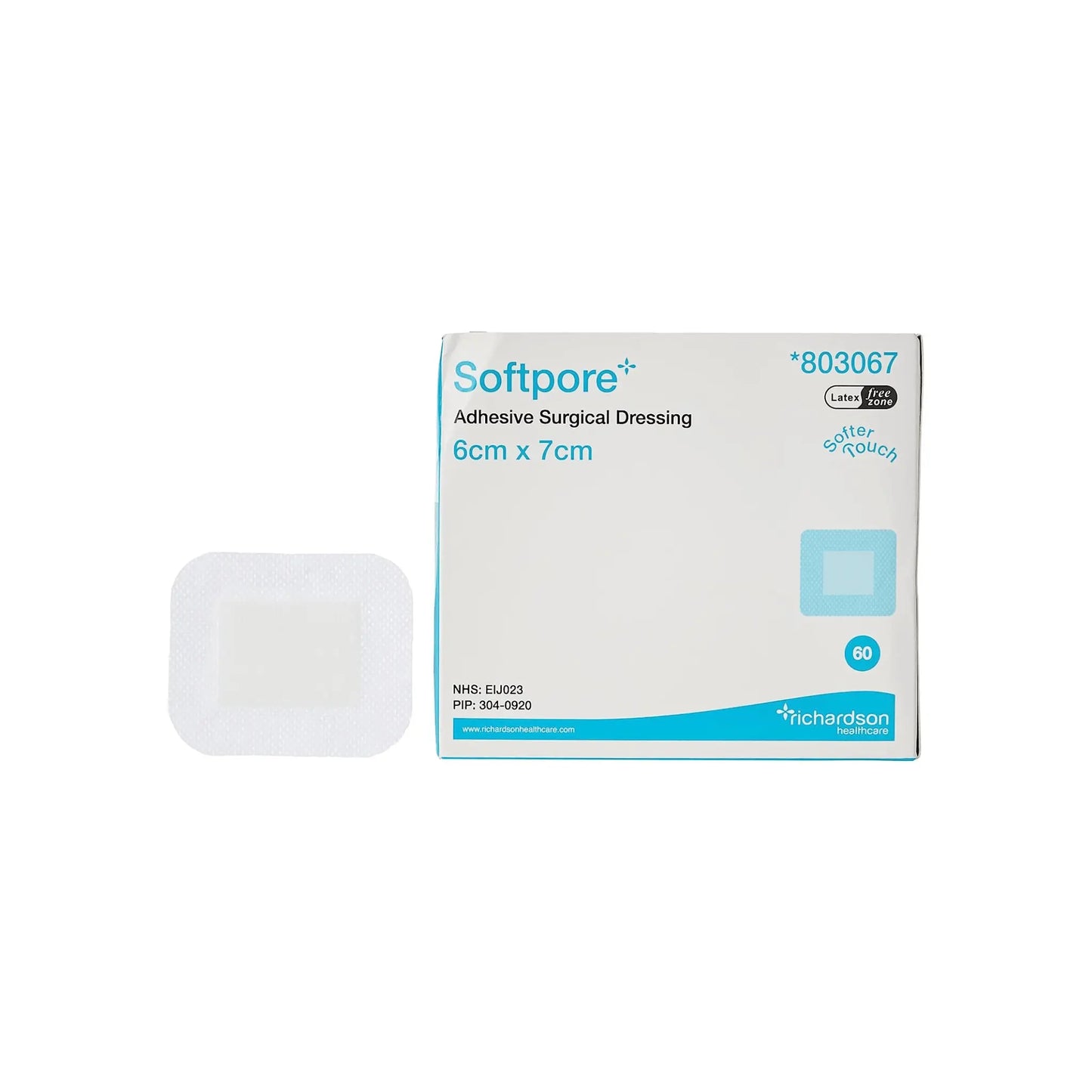 Softpore 6cm x 7cm 60 Dressing - Arc Health Nutrition