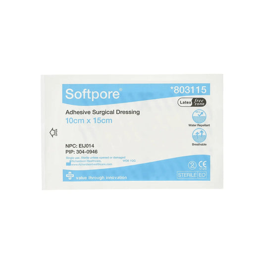 Softpore Adhesive 10cm x 15cm 10 Dressing - Arc Health Nutrition UK Ltd