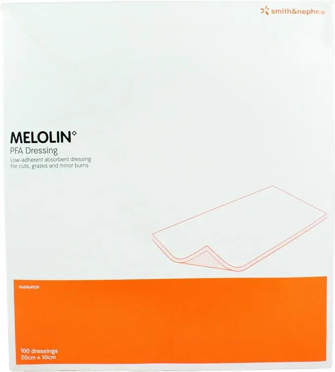 St John Ambulance Supplies Supplies Melolin Cushioned Dressing Pad 10 x 20cm Pack of 100 John Ambulance