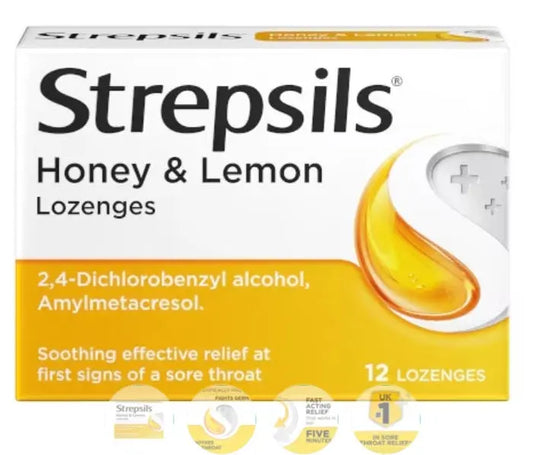 Strepsils Honey & Lemon - 12 Lozenges strepsils