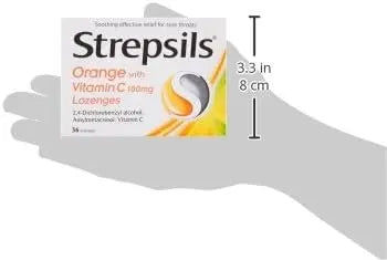 Strepsils Orange with Vitamin C 100mg – 36 Lozenges strepsils