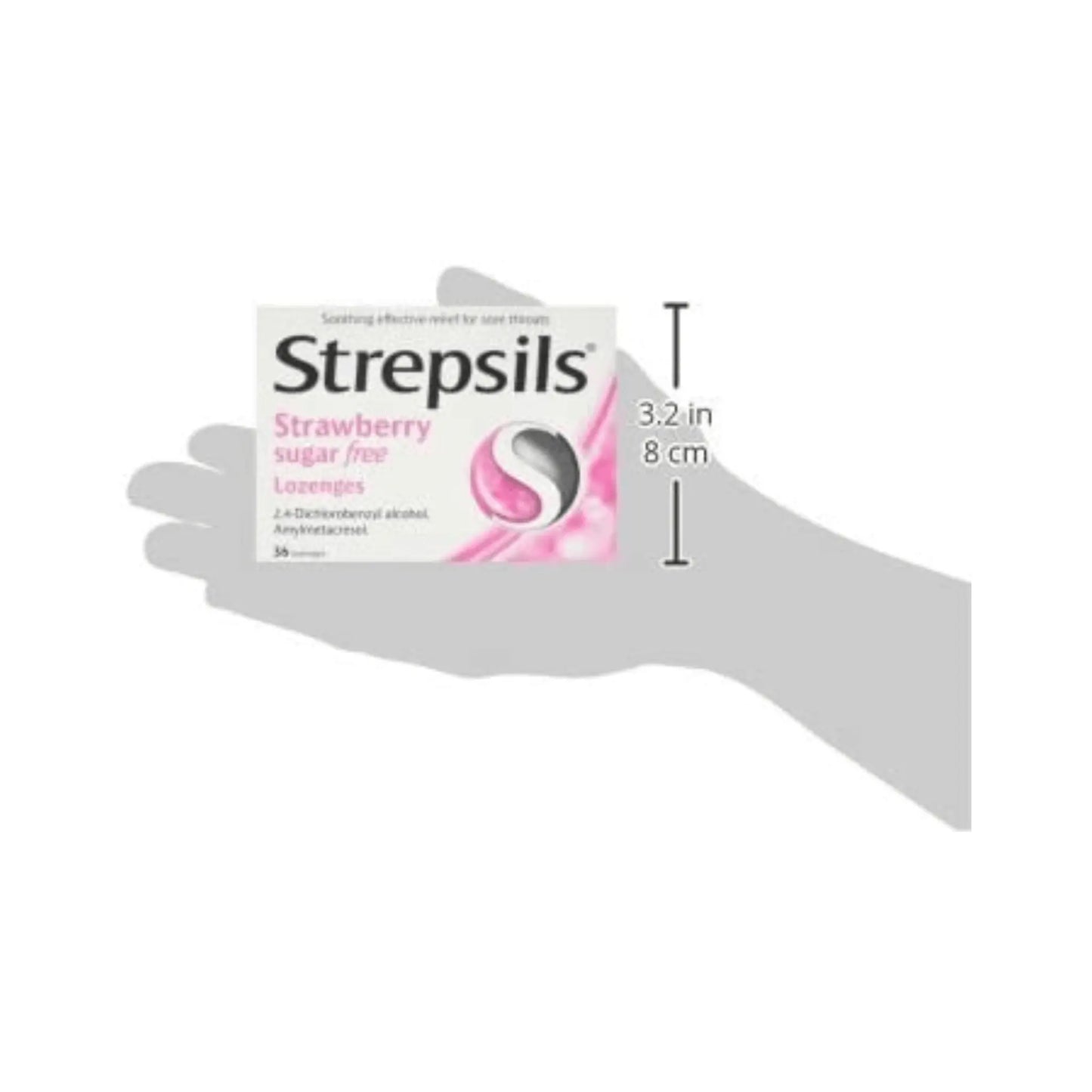 Strepsils Lozenges Strawberry Sugar Free Lozenges 36s