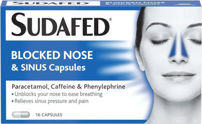 Sudafed Blocked Nose & Sinus - 16 Capsules Sudafed