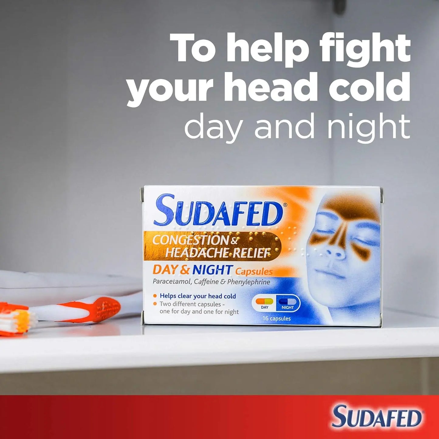 Sudafed Congestion Relief Nasal Spray Day & Night – 16 Capsules