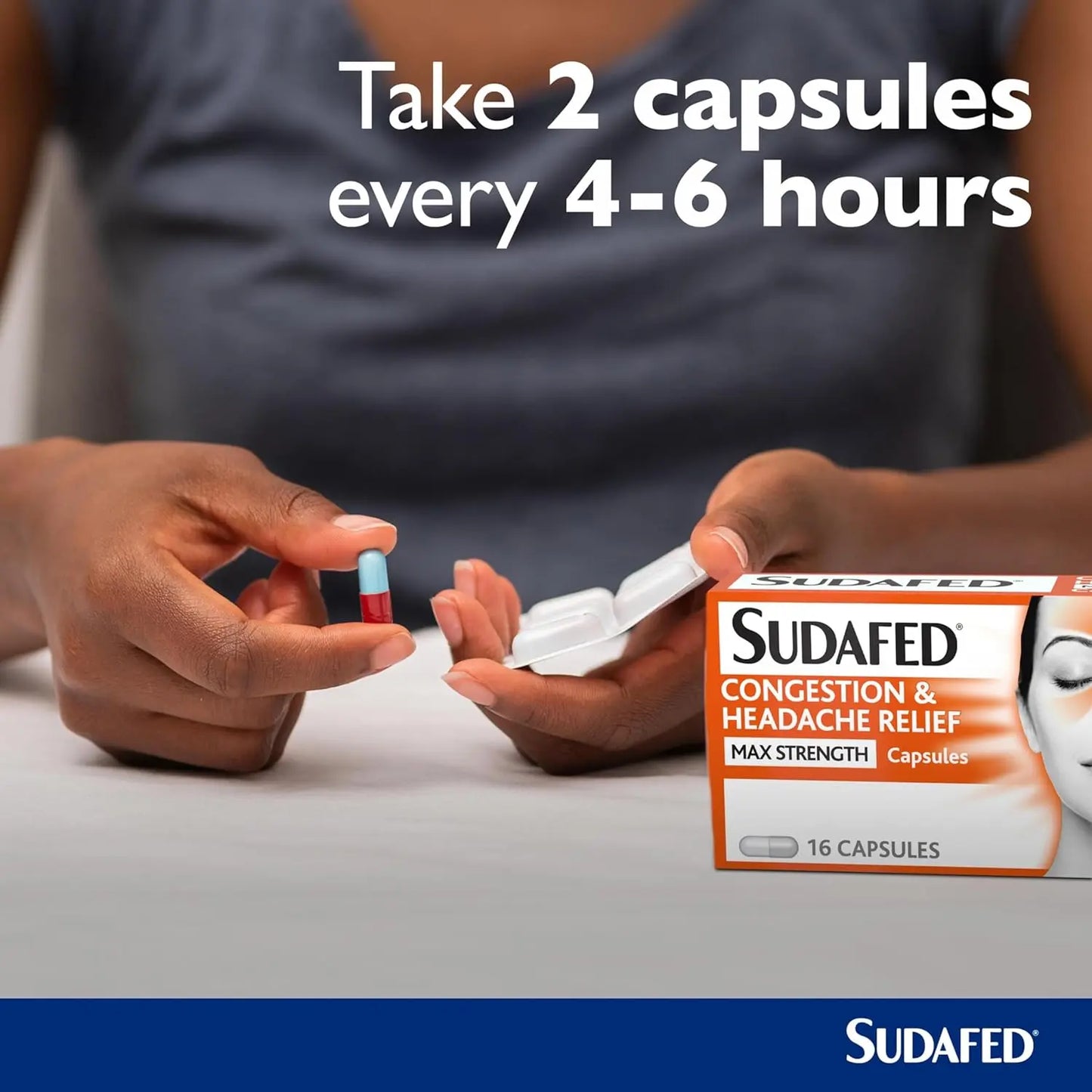 Sudafed Congestion and Headache Relief Max Strength - 16 Capsules Sudafed