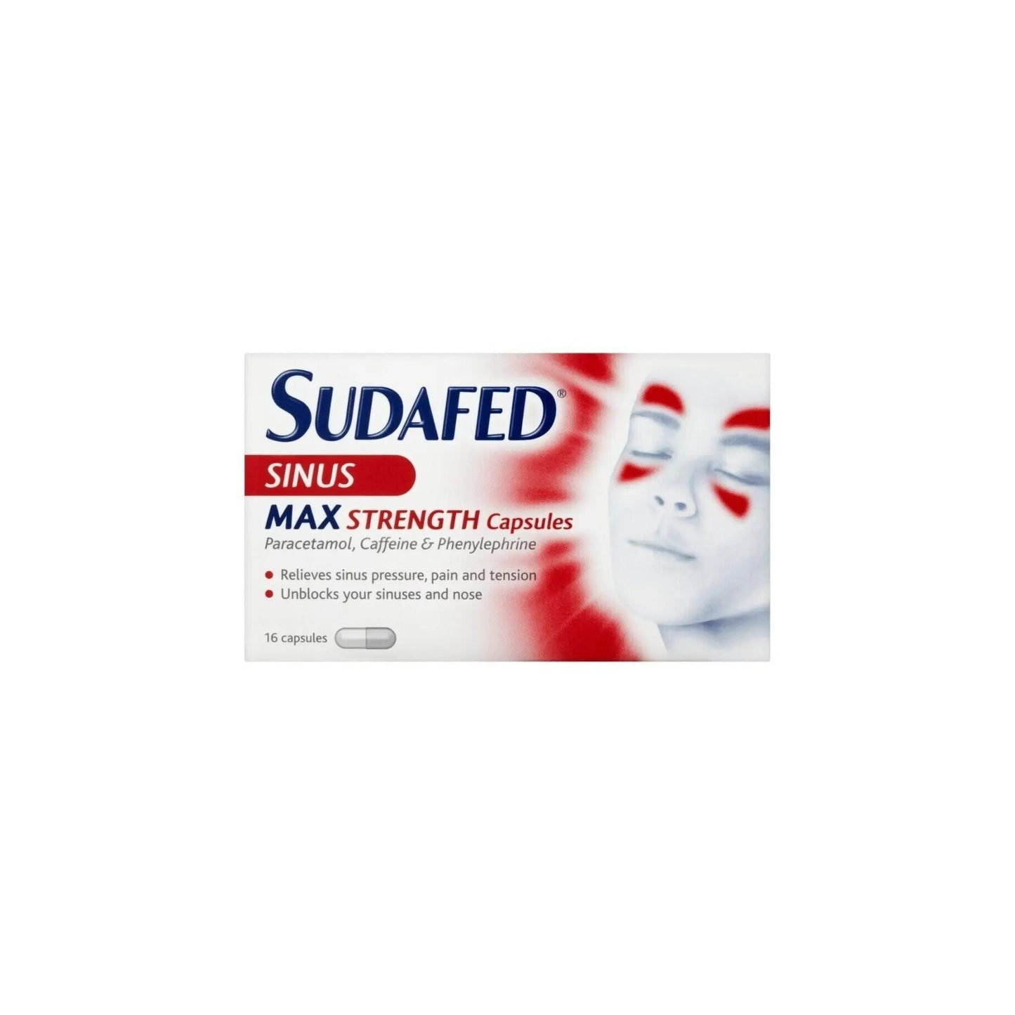 Sudafed Sinus Max Strength 16 Capsules Sudafed