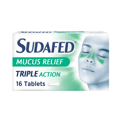 Sudafed Mucus Relief Triple Action Tablets 16s