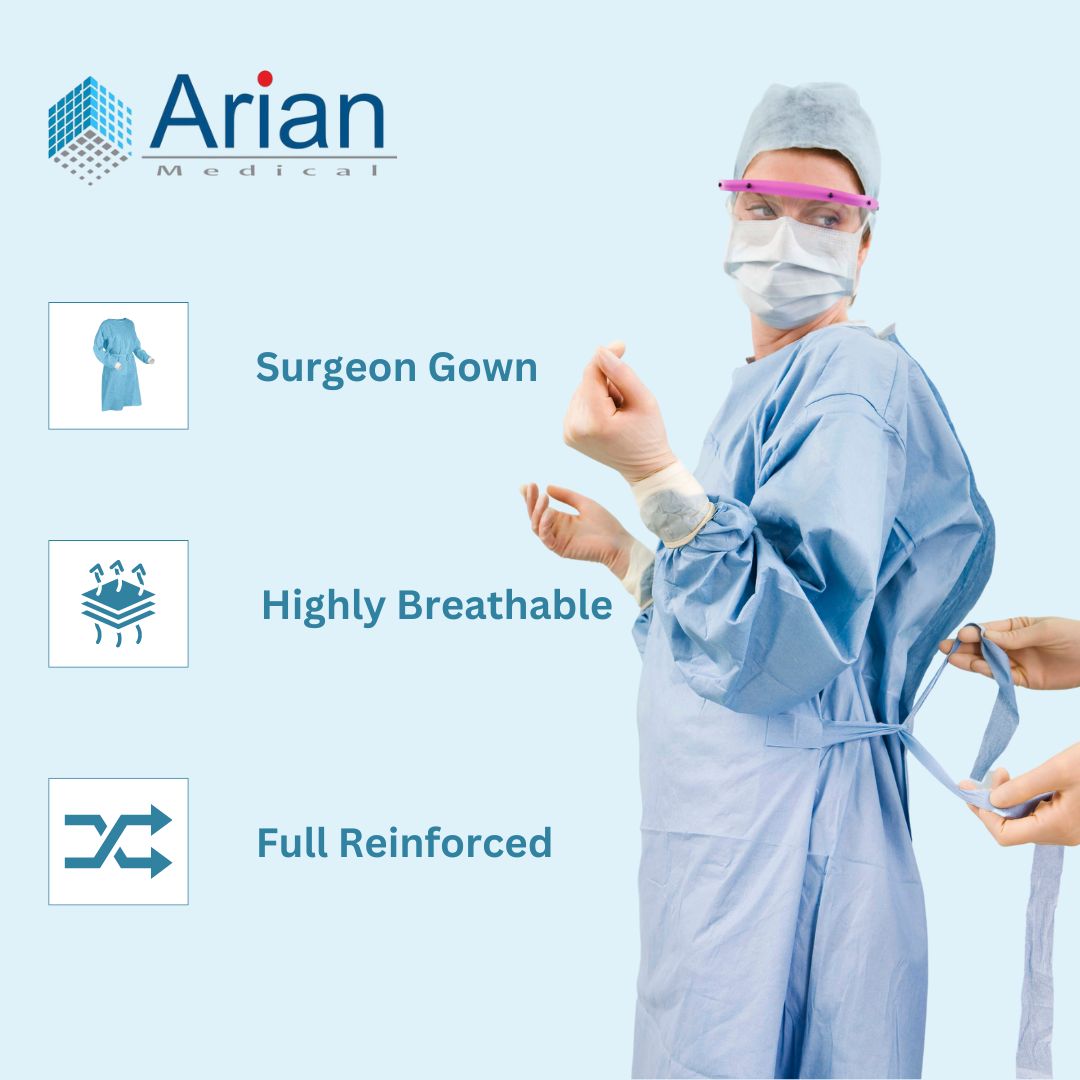 Surgical Gowns Hygene Disposable Blue Color Surgical Gown- Non-Woven, Non-Sterile Gown