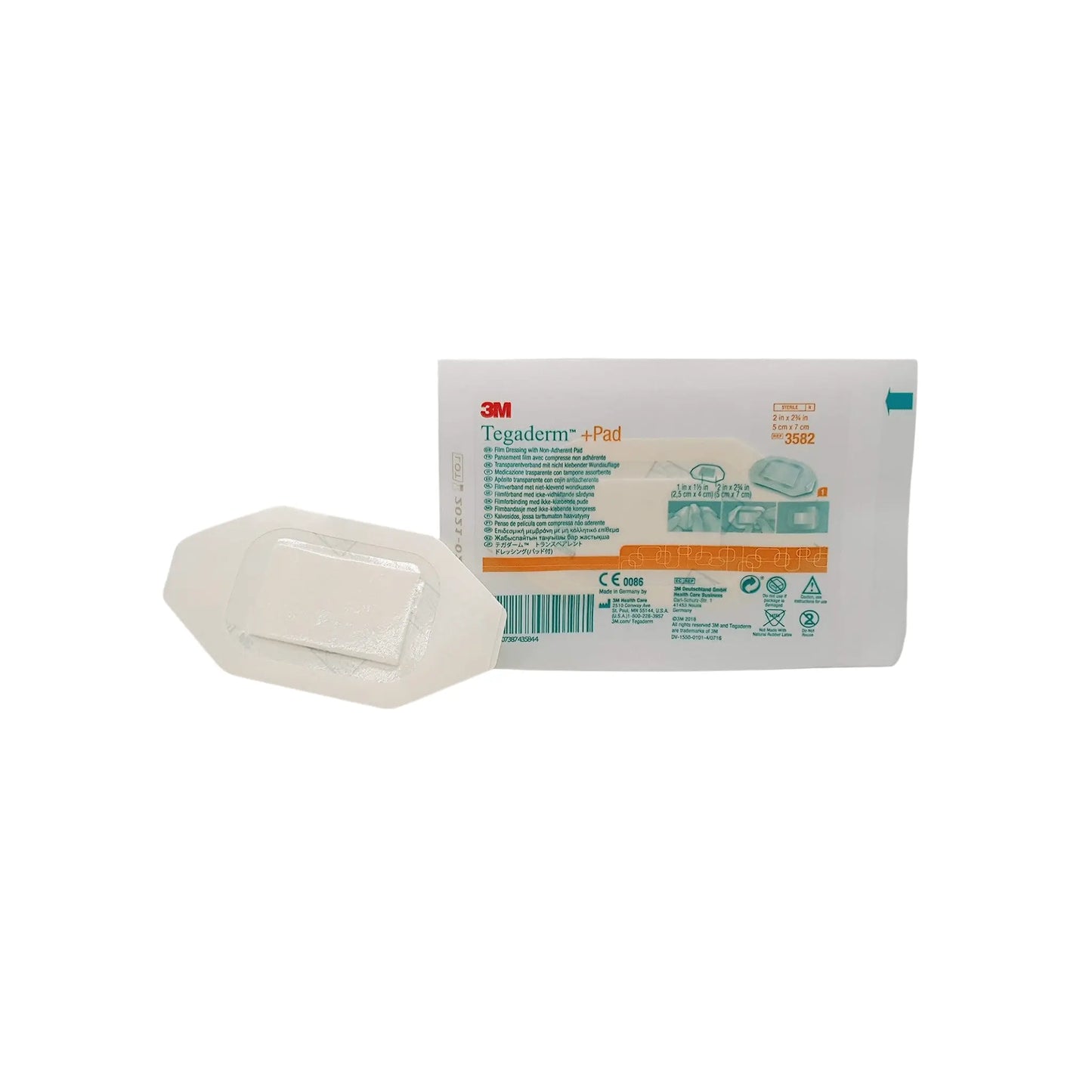 TEGADERM+PAD 5cm x 7cm  Transparent Film 10 Dressings - Arc Health Nutrition UK Ltd