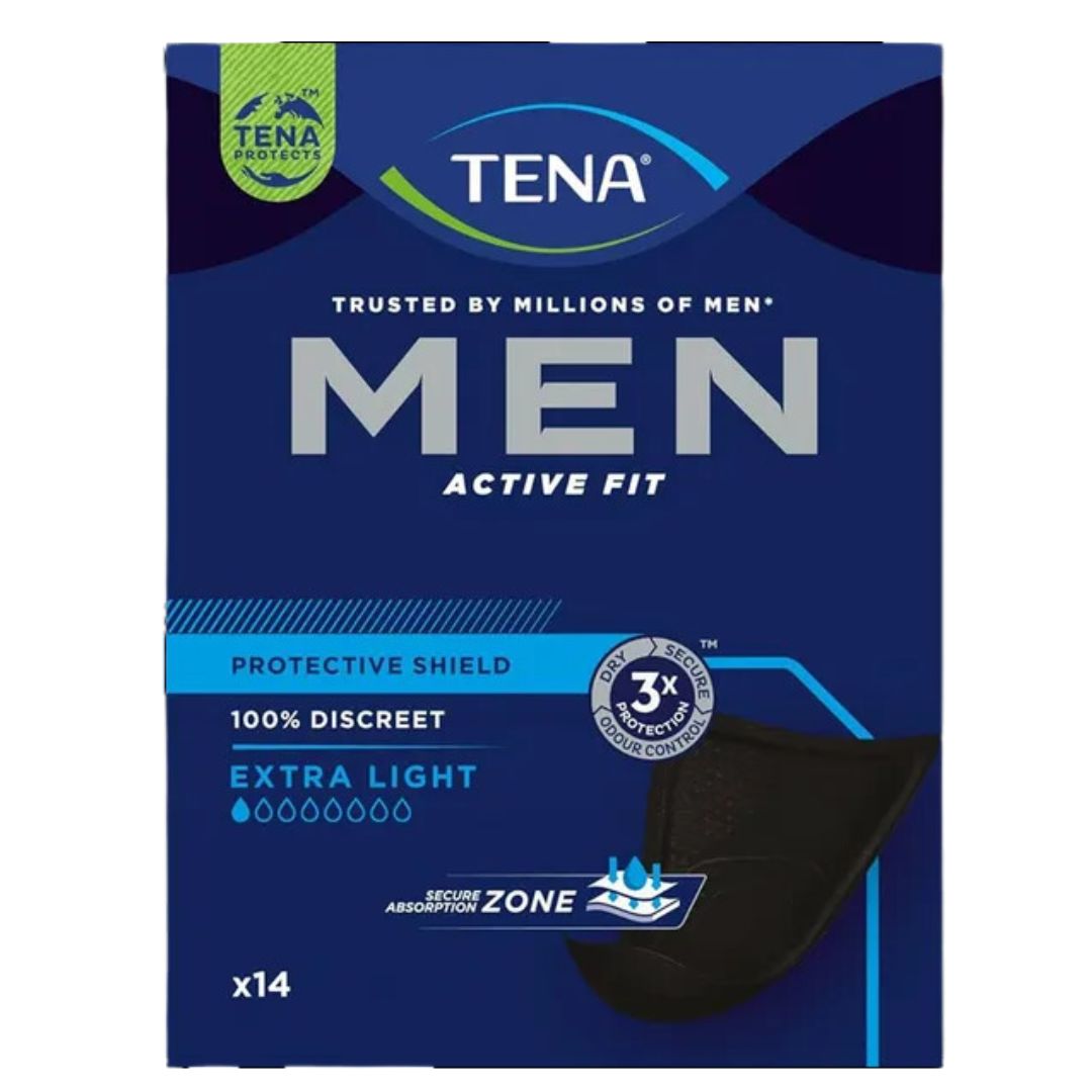 TENA Men Active Fit Protective Shield Pack of 14