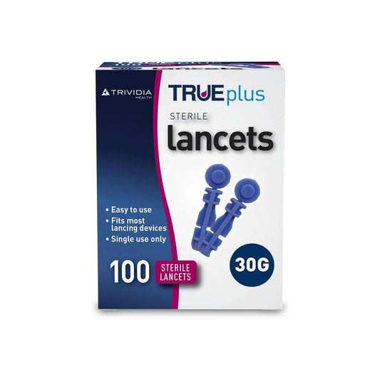 TRUEplus Single-Use Sterile Lancets 30 Gauge 100-Pieces trividia