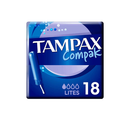 Tampax Compak Lite Applicator Tampon Single 18PK