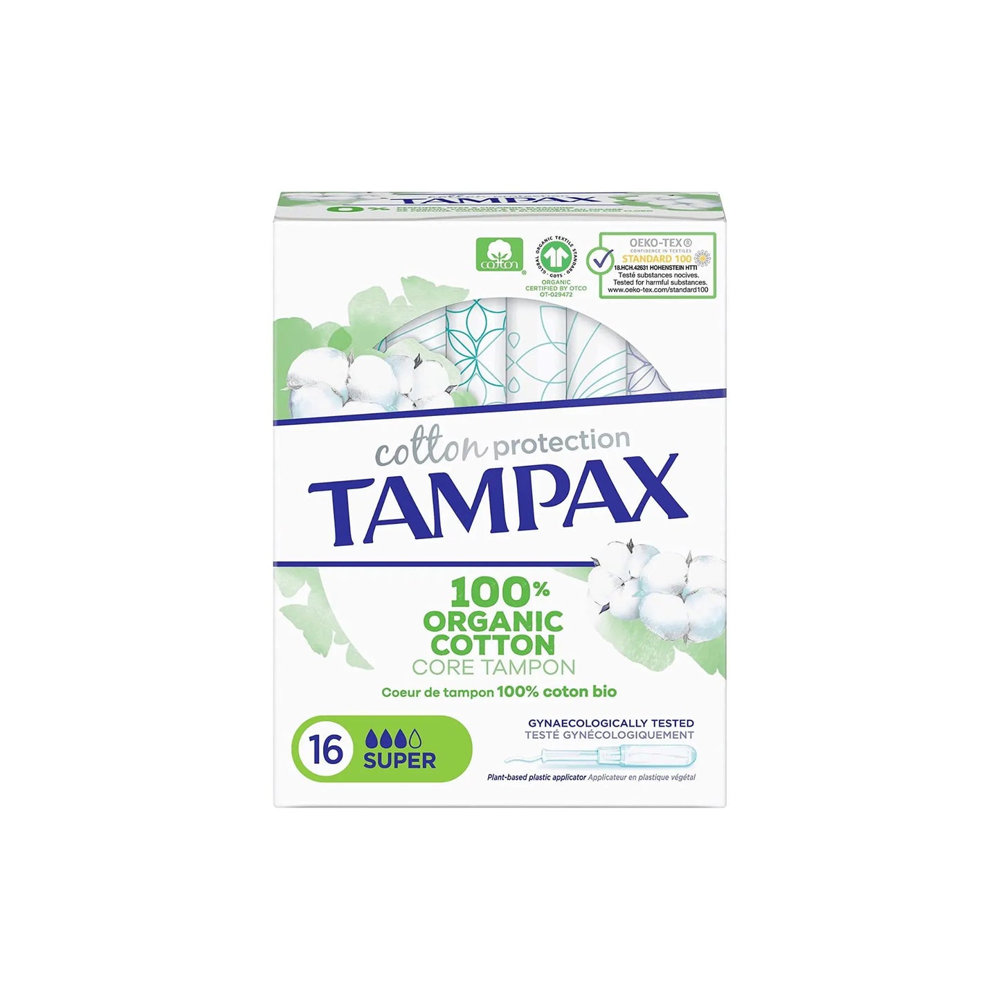 Tampax Cotton Protection Super Tampons Applicator 16X