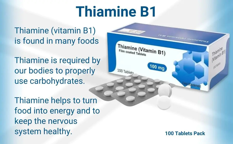 Thiamine 100mg Vitamin B1 100 Tablets Arian medical ltd