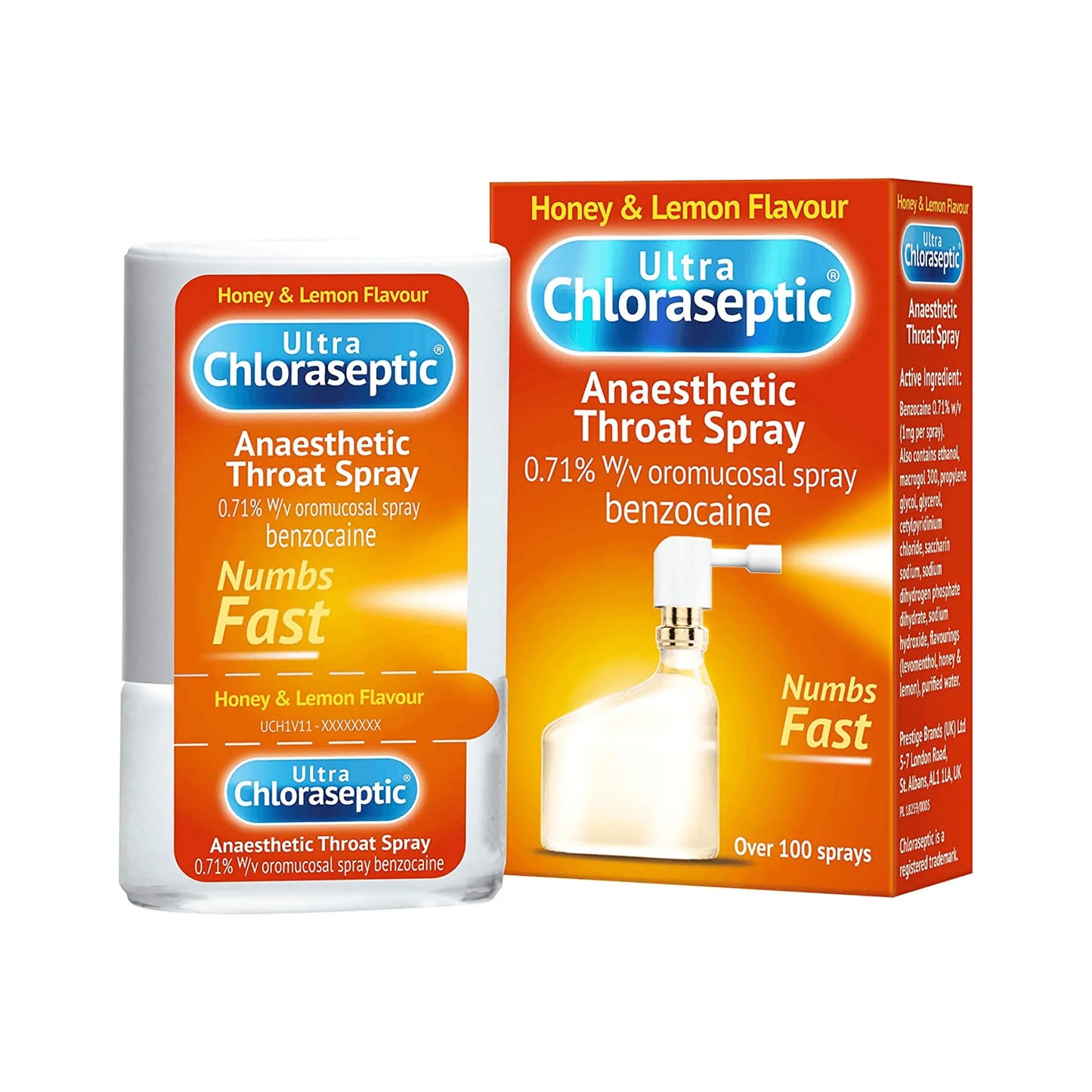 Ultra Chloraseptic Anaesthetic Throat Spray Honey & Lemon