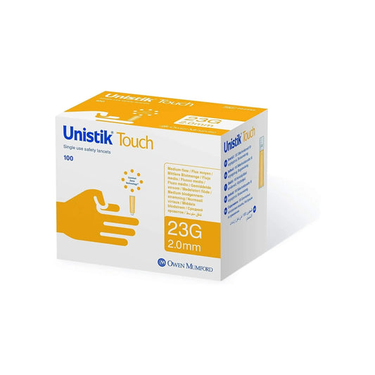 Unistik Touch, 23G- 2mm, 100 per box Unistik Touch
