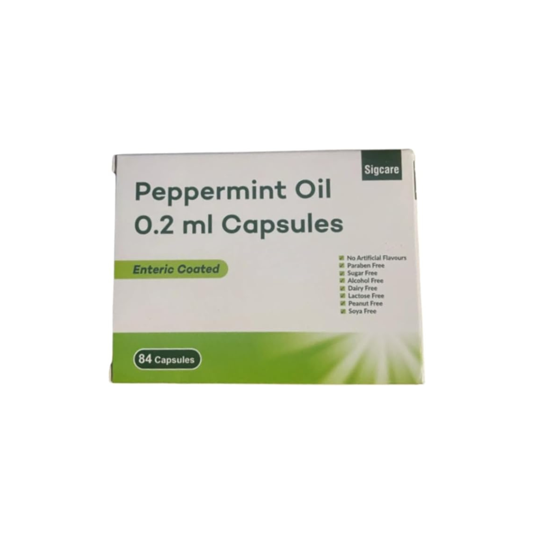 Peppermint Oil 0.2ml 84 Capsules, Food Supplement, Digestive Compfort, Made in UK