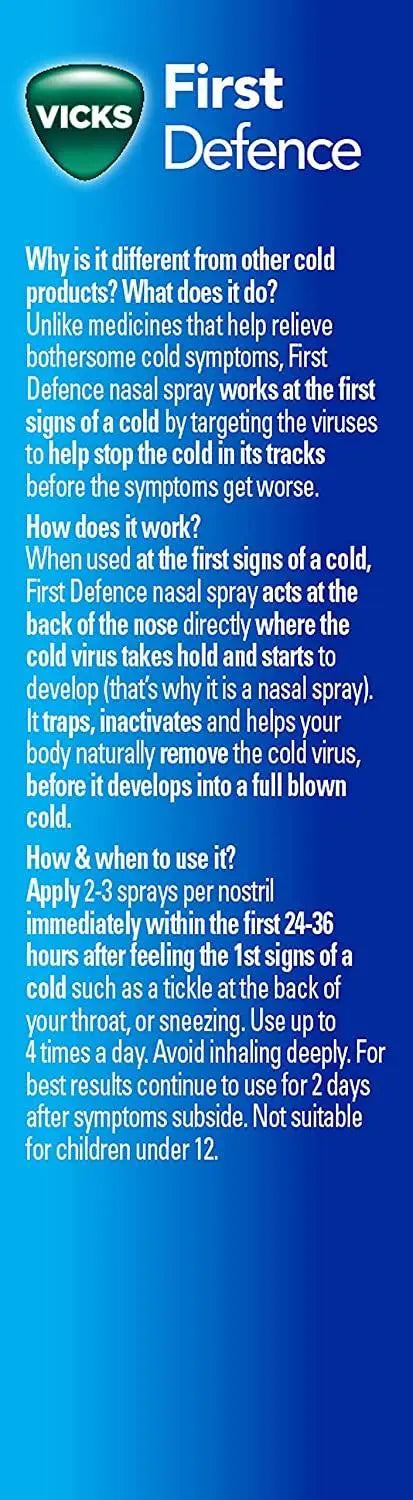 Vicks First Defence 15ml Nasal Spray