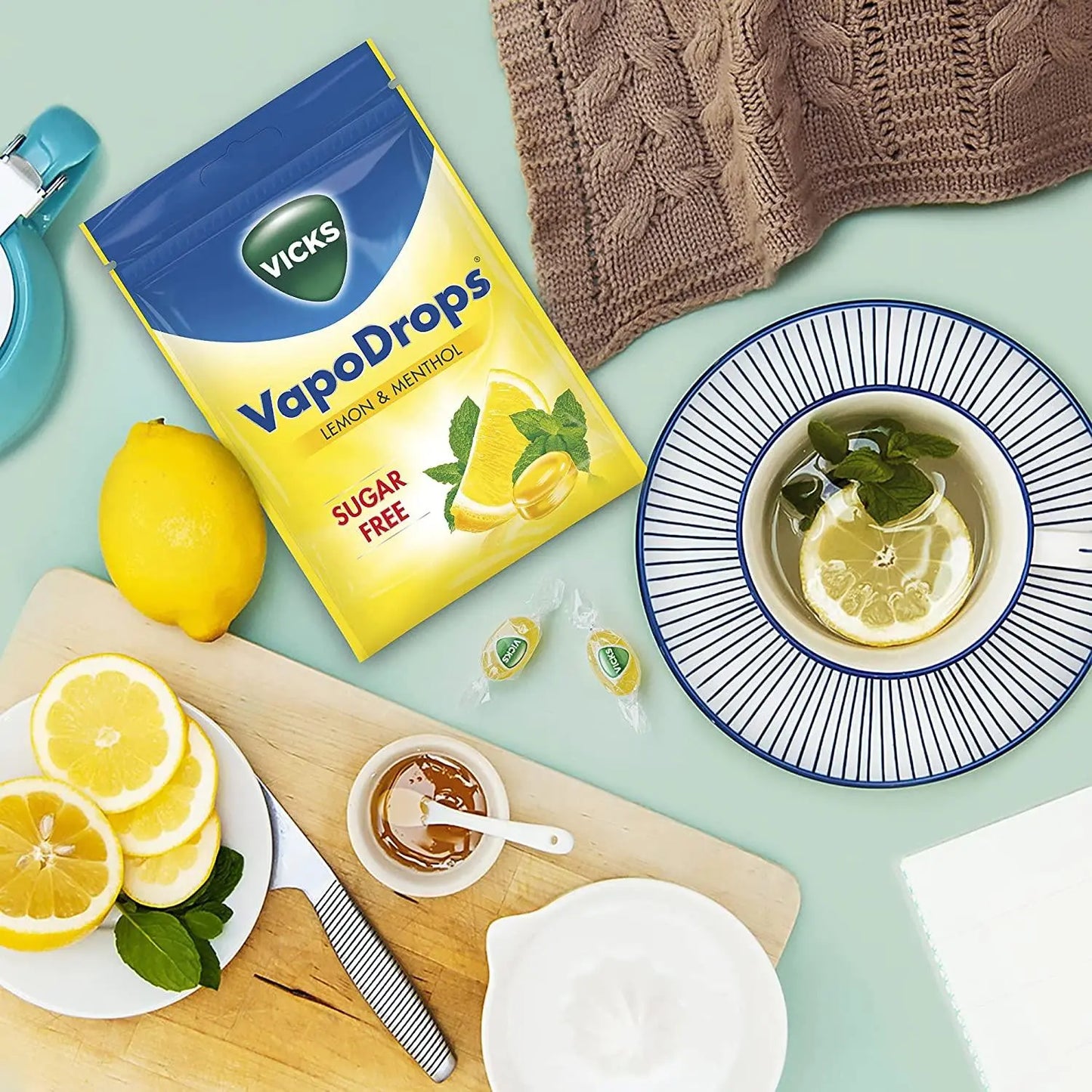 Vicks Vapodrops Lemon & Menthol Sugar Free