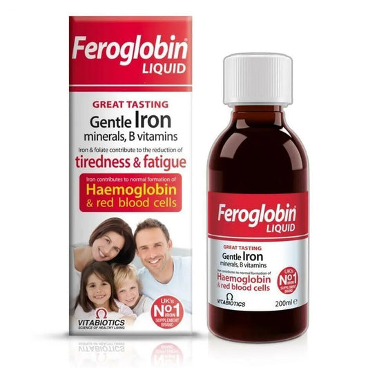 Vitabiotics Feroglobin  200ml for Haemoglobin - B12 & Iron Supplement Liquid