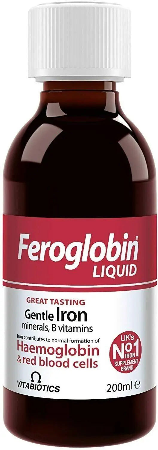 Vitabiotics Feroglobin  200ml for Haemoglobin - B12 & Iron Supplement Liquid