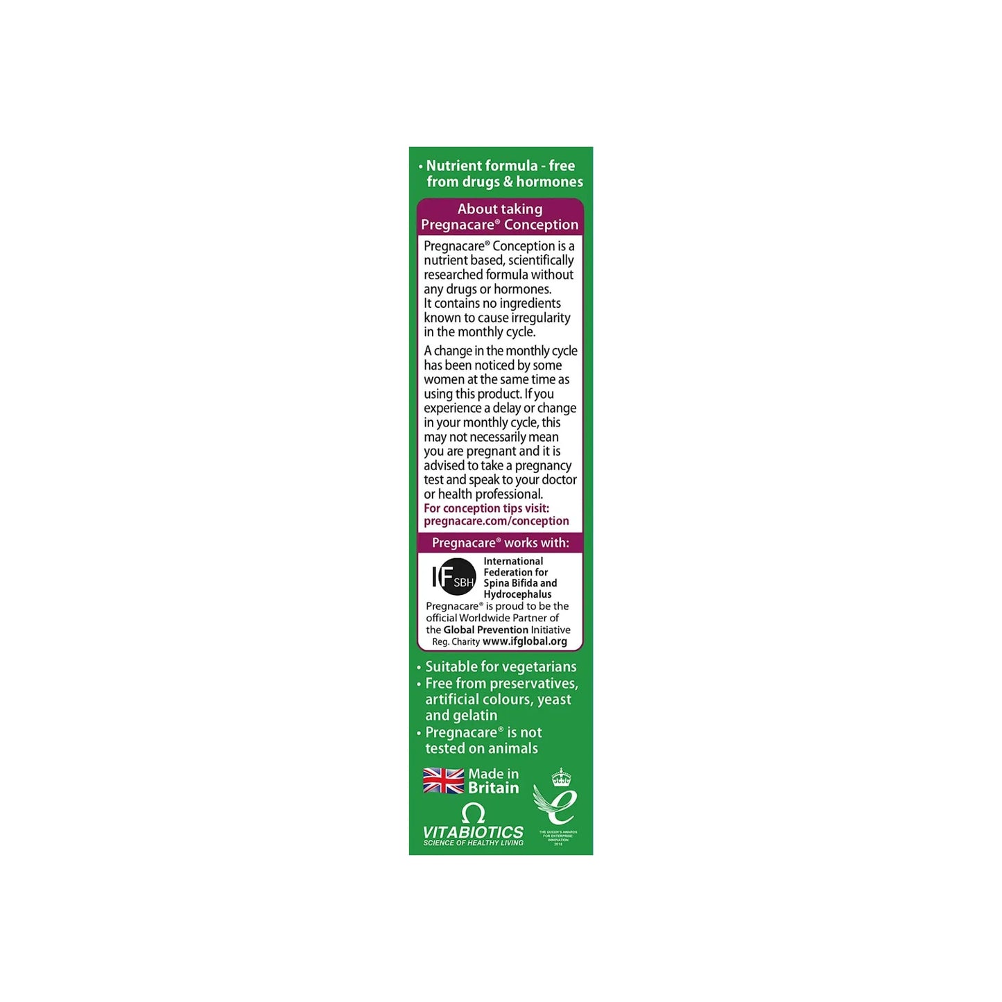 Vitabiotics Pregnacare Conception 30 Tablets