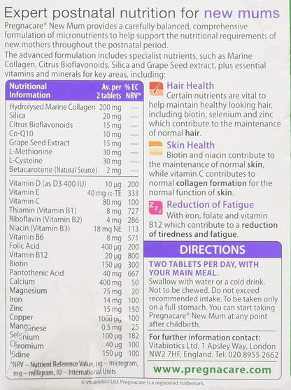 Vitabiotics Pregnacare New Mum, 56 Tablets