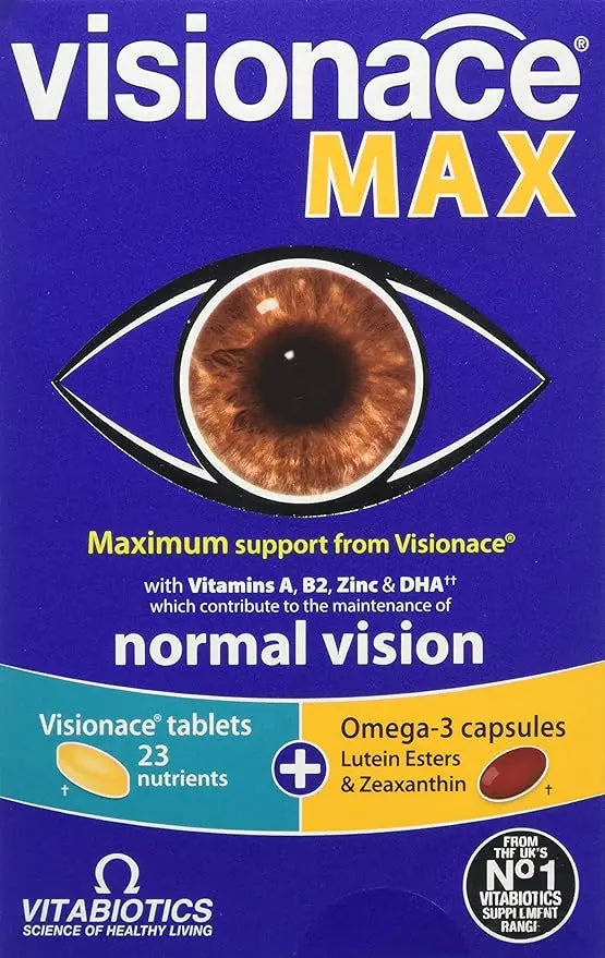 Vitabiotics Visionace MAX - 56 (28 Visionace Tablets + 28 Omega 3 Capsules)